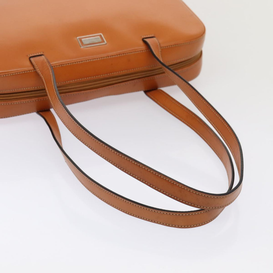 Burberry Shoulder Bag Leather Brown Silver Auth ti2043