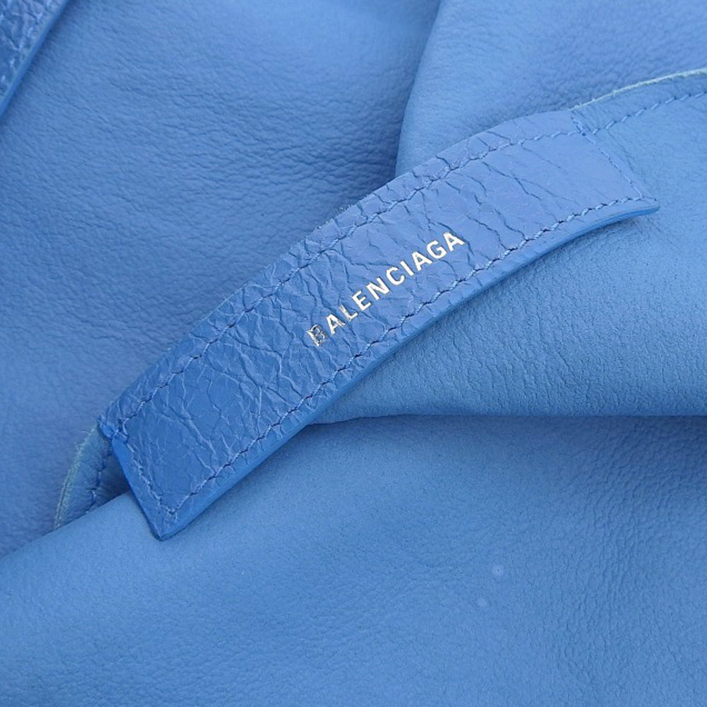 Top Quality Balenciaga Leather Shopper M Tote Bag Blue Black
