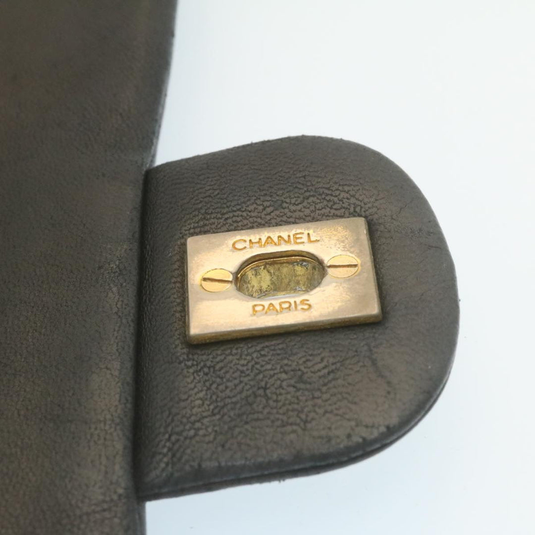 Top Quality Chanel Mademoiselle Turn Lock New Shoulder Bag Lamb Skin Black CC Auth ai677A