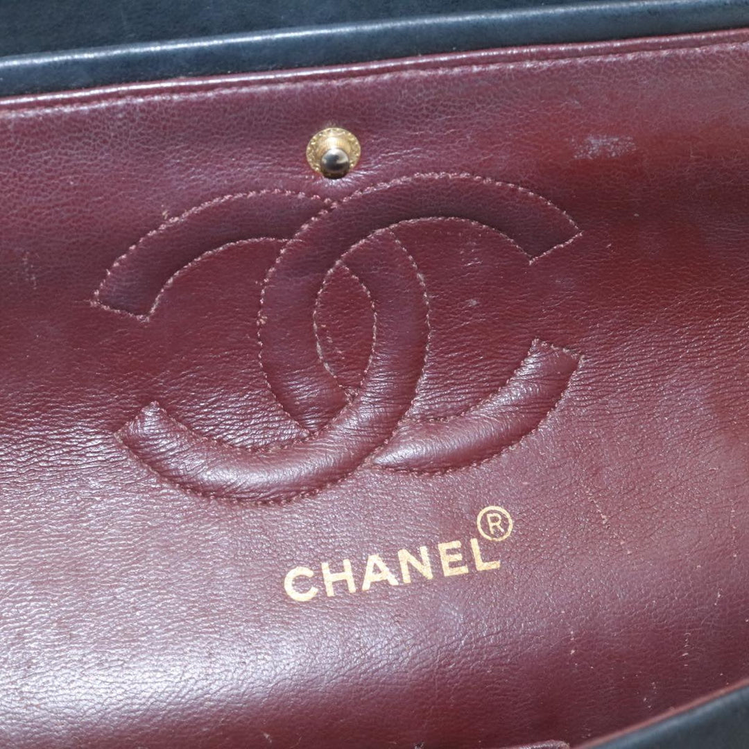 Top Quality Chanel Mademoiselle Turn Lock New Shoulder Bag Lamb Skin Black CC Auth ai677A