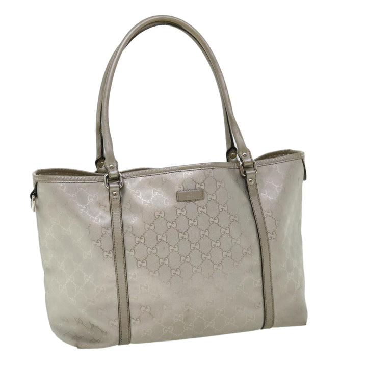 GUCCI GG Canvas Shoulder Bag Silver 197953  tp598