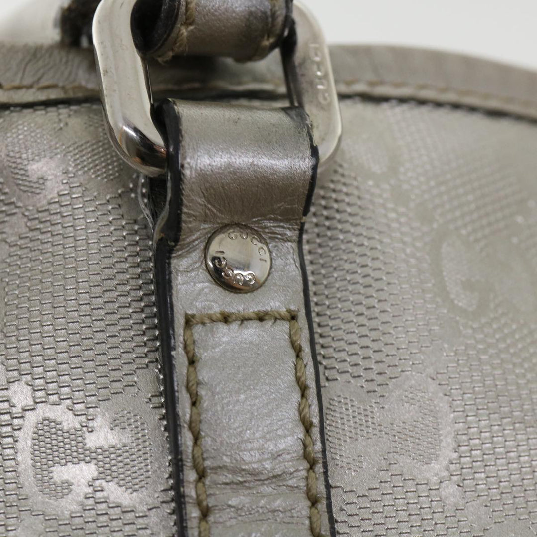 GUCCI GG Canvas Shoulder Bag Silver 197953  tp598