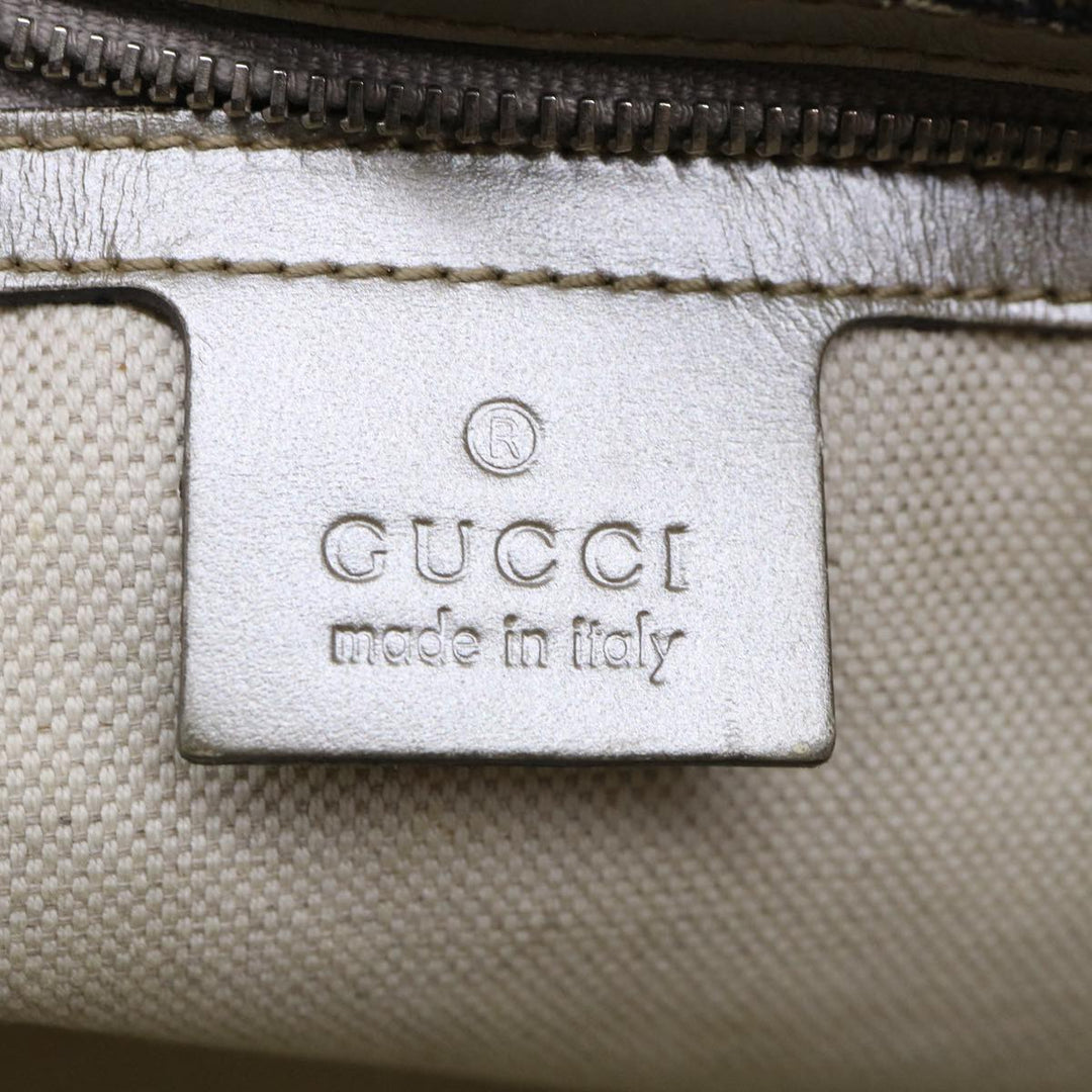 GUCCI GG Canvas Shoulder Bag Silver 197953  tp598