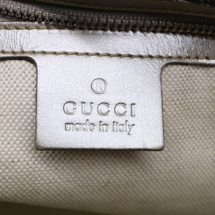 GUCCI GG Canvas Shoulder Bag Silver 197953  tp598
