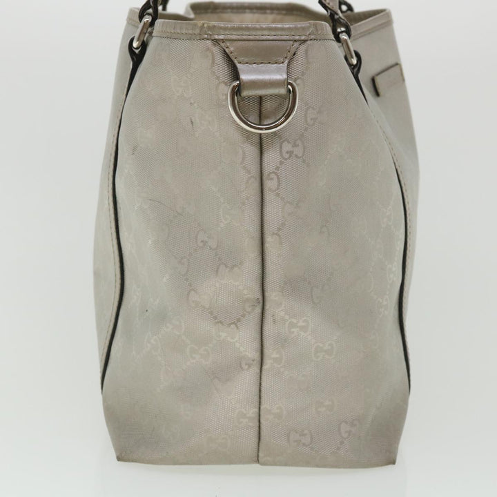 GUCCI GG Canvas Shoulder Bag Silver 197953  tp598