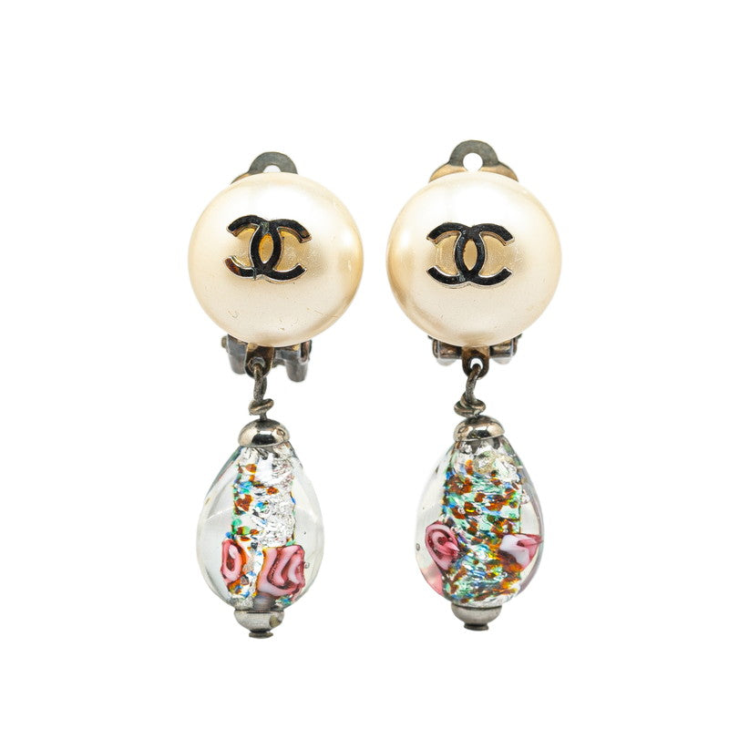 Top Quality Chanel Coco Mark Faux Pearl Drop Earrings