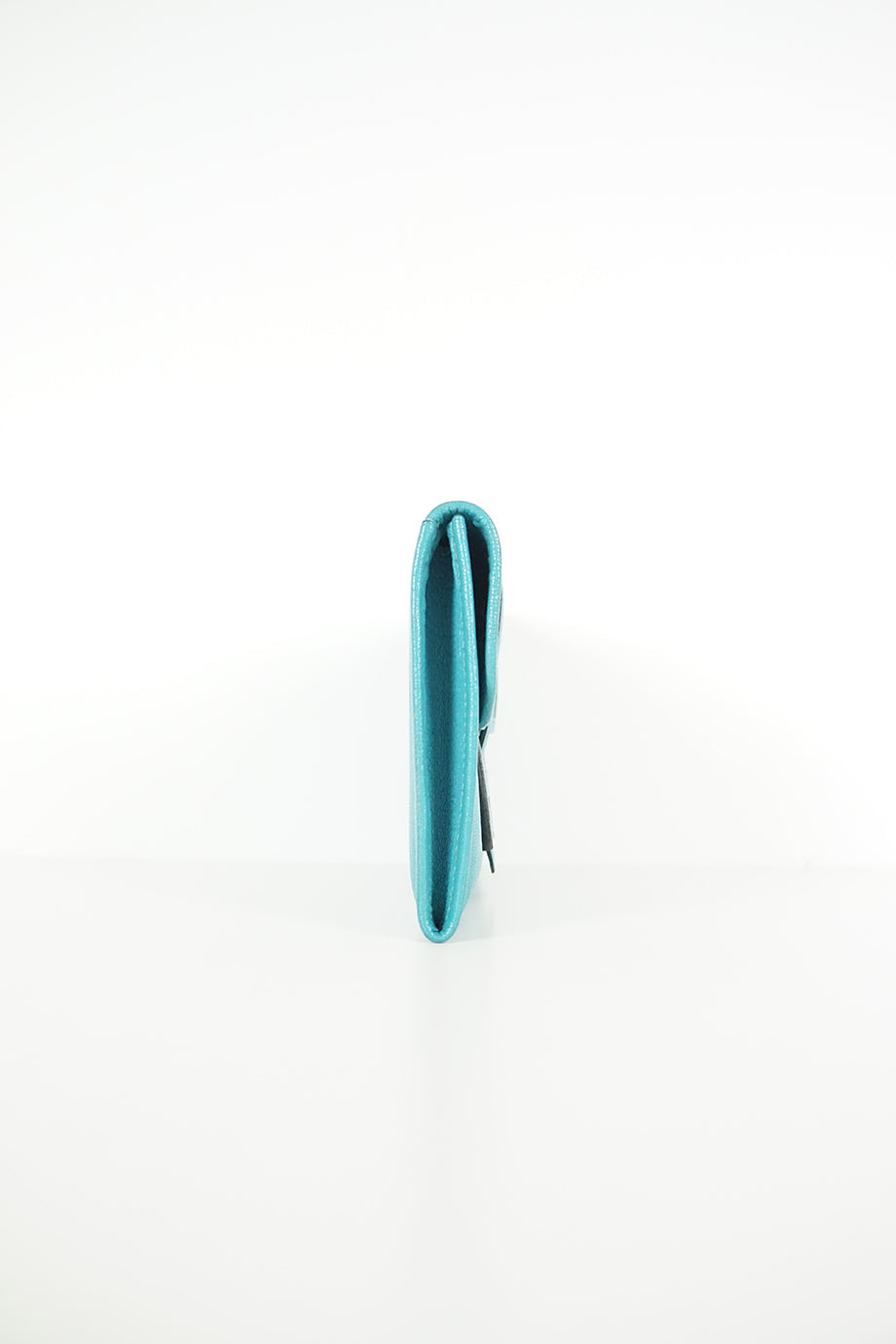 HERMeS turquoise jige leather clutch