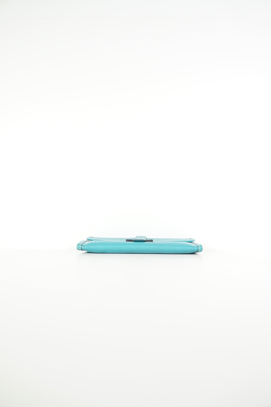 HERMeS turquoise jige leather clutch