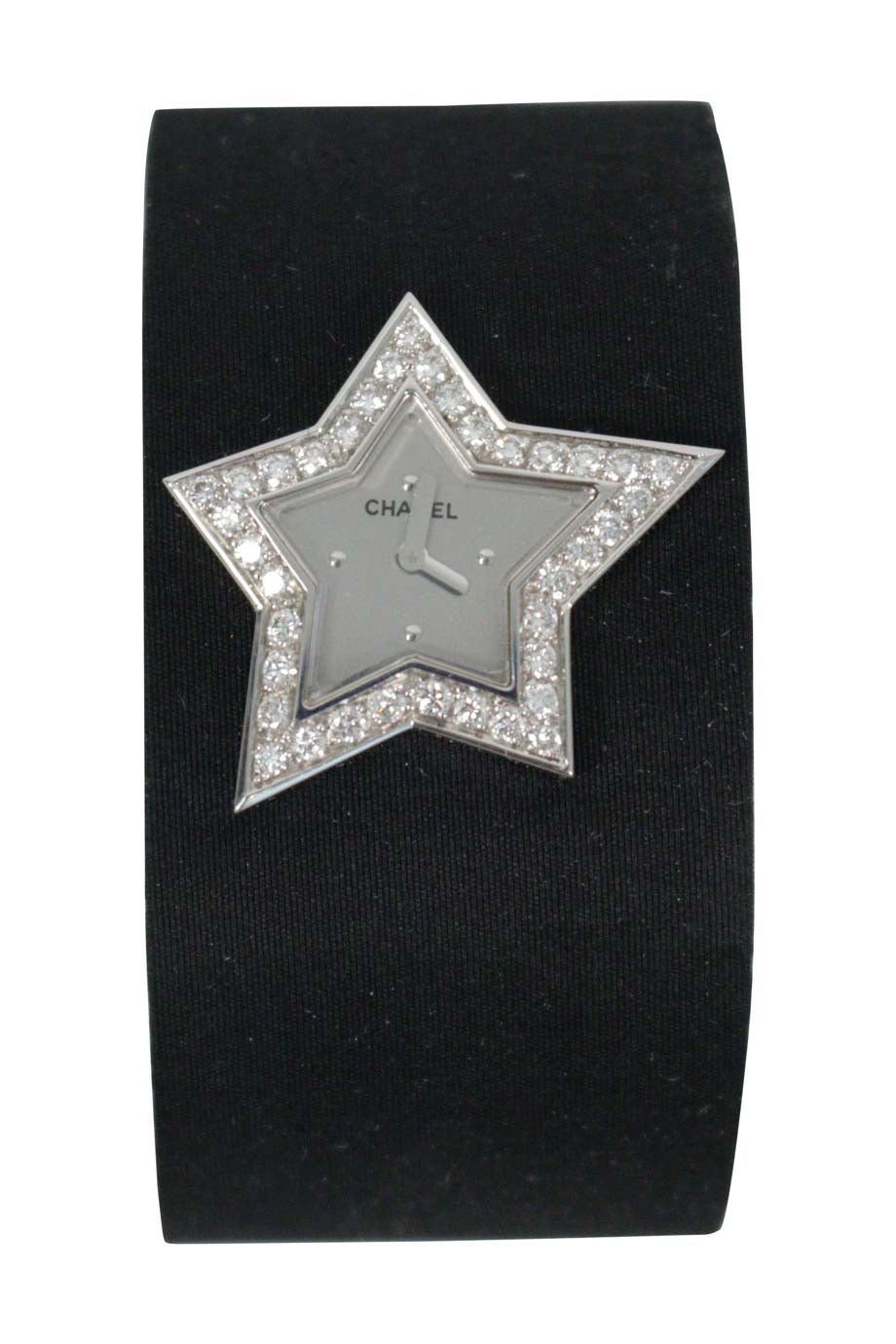 Chanel 18K white gold and diamond star bracelet Quartz watch