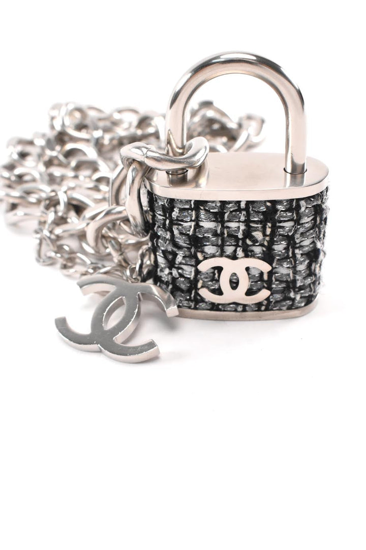 Chanel 2014 Tweed CC Oversized Padlock 'Supermarket' necklace / belt