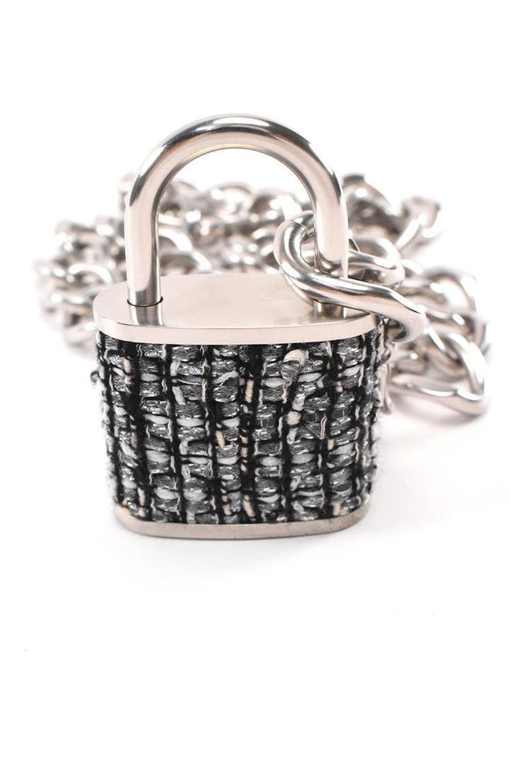 Chanel 2014 Tweed CC Oversized Padlock 'Supermarket' necklace / belt
