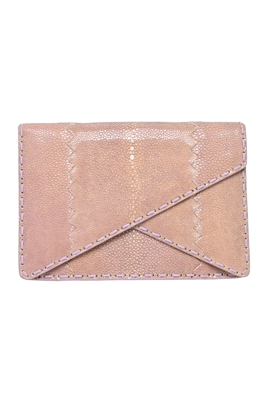 Bottega veneta Lilac Stingray Leather Envelop Clutch Bag