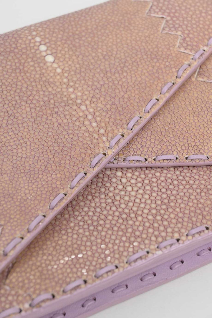 Bottega veneta Lilac Stingray Leather Envelop Clutch Bag