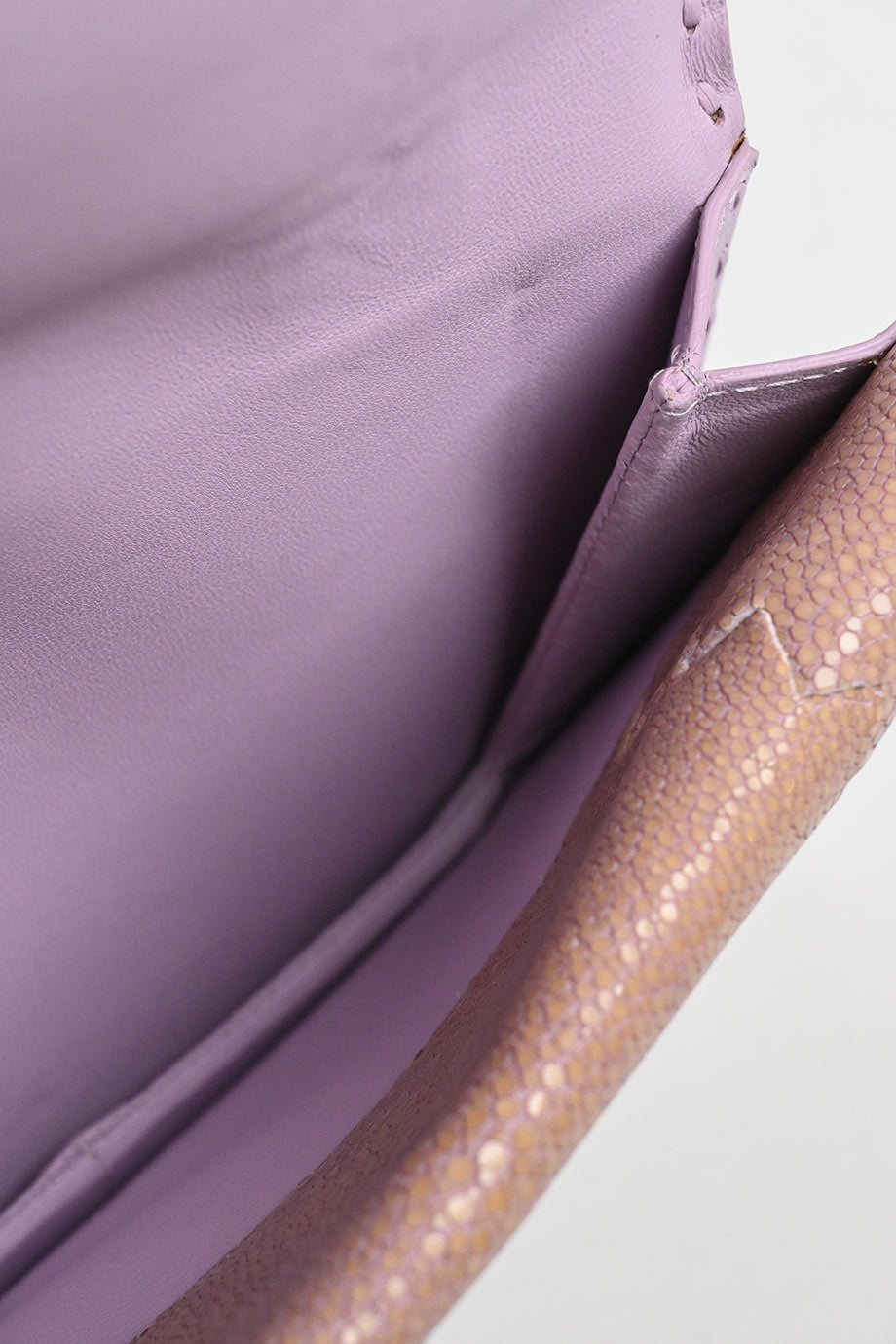 Bottega veneta Lilac Stingray Leather Envelop Clutch Bag