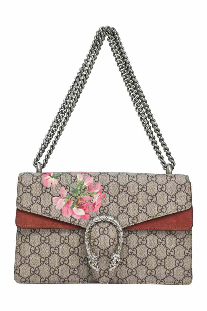 GUCCI Brown Blooms GG-Supreme monogram canvas Dionysus crossbody bag