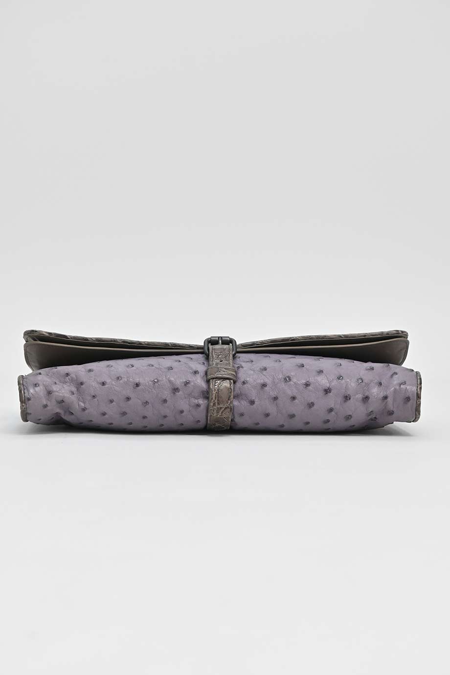Bottega veneta Mauve ostrich leather tri-fold clutch