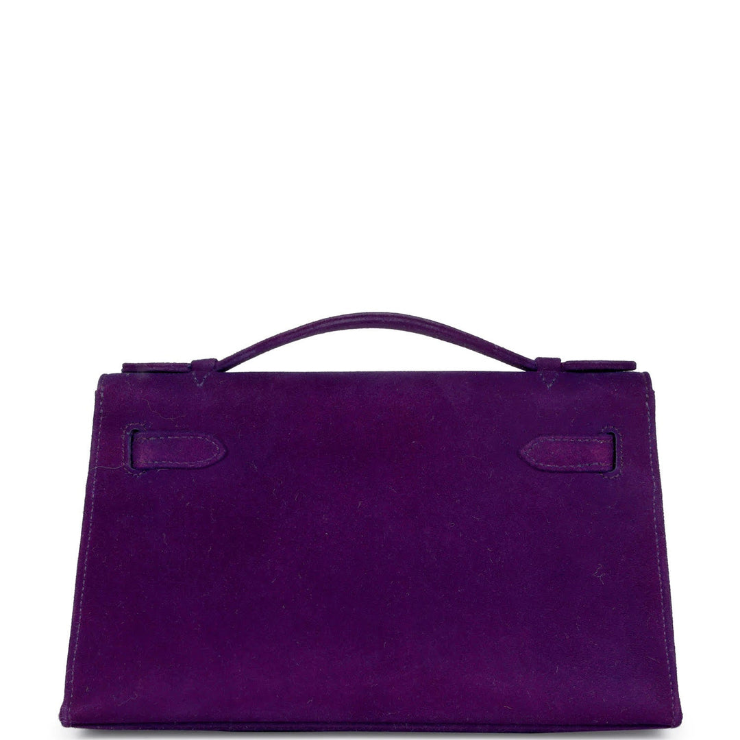 Hermes Kelly Pochette Violet Doblis Gold Hardware