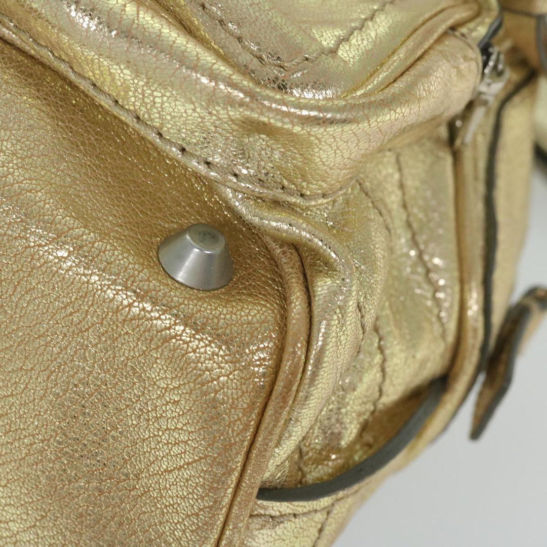 Chloe Shoulder Bag Leather Gold Tone uy155
