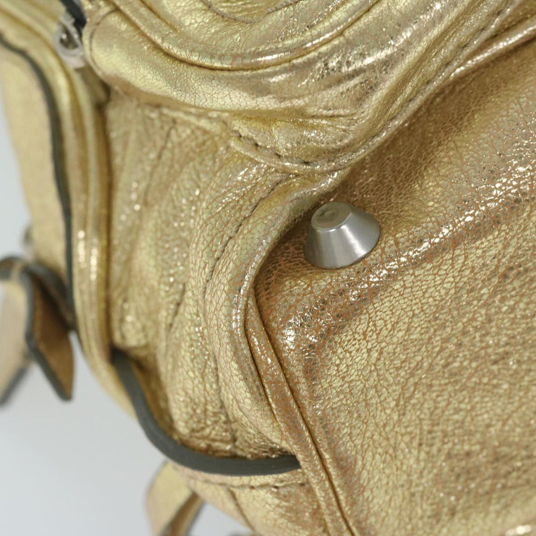 Chloe Shoulder Bag Leather Gold Tone uy155
