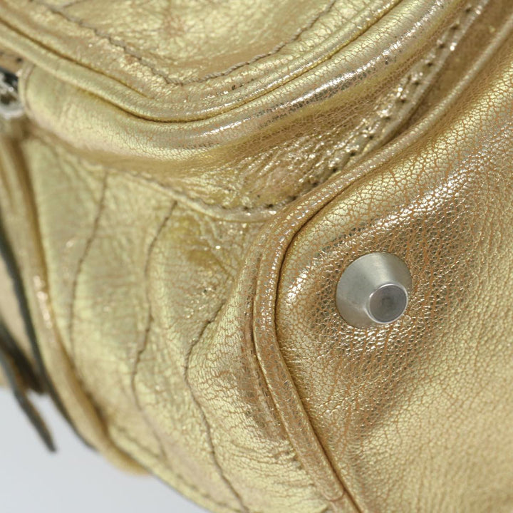 Chloe Shoulder Bag Leather Gold Tone uy155