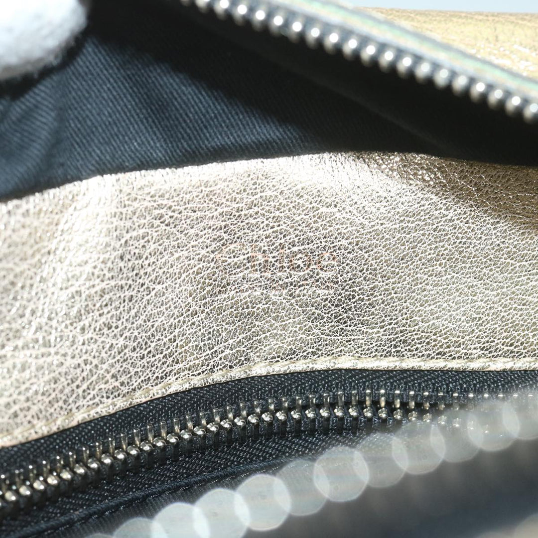 Chloe Shoulder Bag Leather Gold Tone uy155