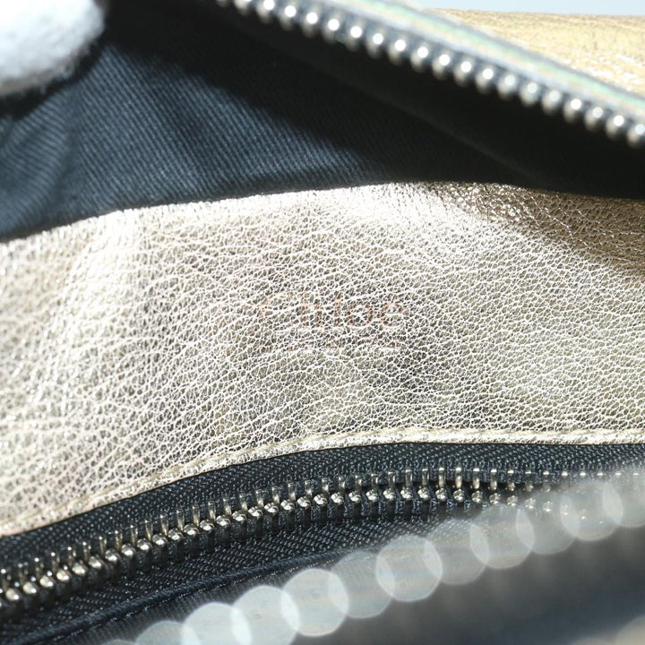 Chloe Shoulder Bag Leather Gold Tone uy155