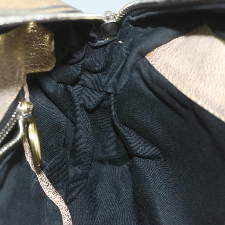 Chloe Shoulder Bag Leather Gold Tone uy155
