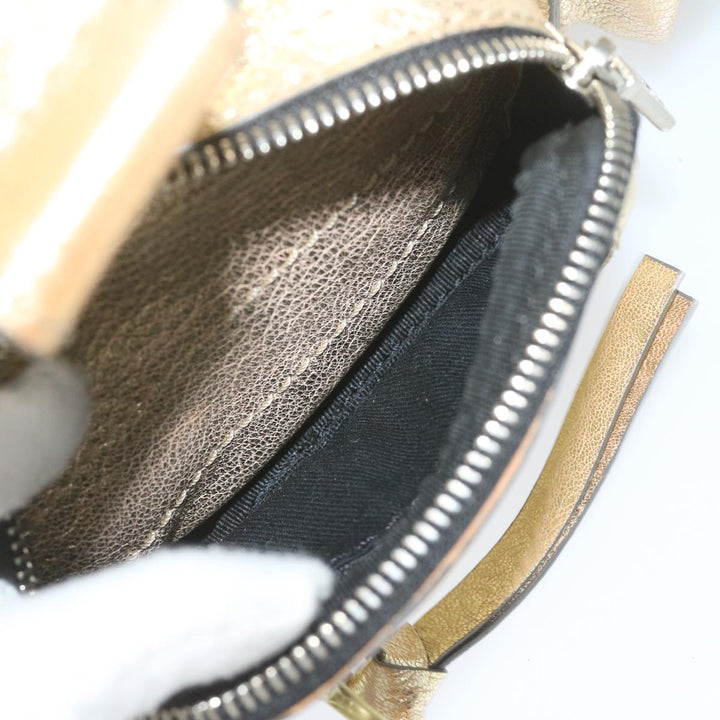 Chloe Shoulder Bag Leather Gold Tone uy155