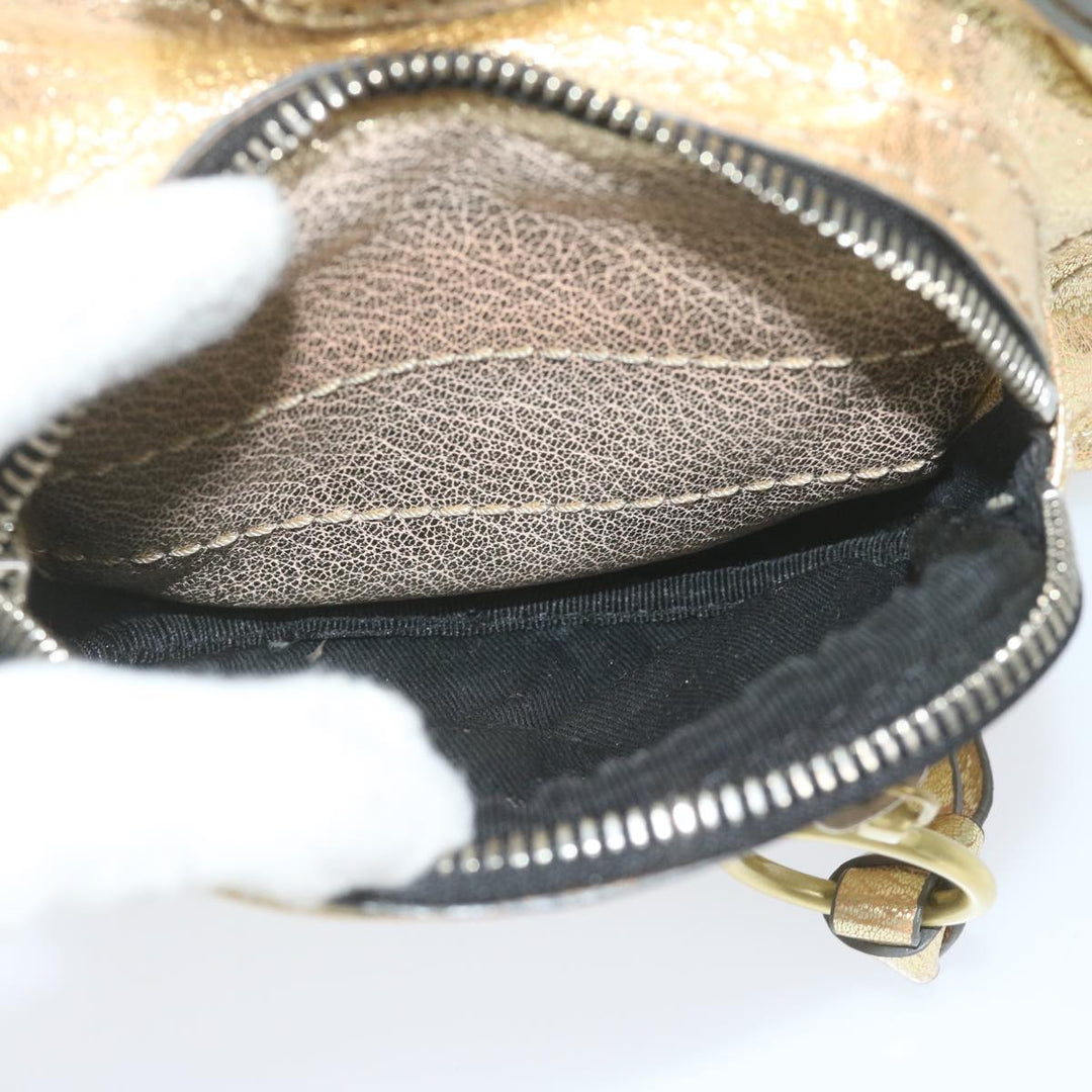 Chloe Shoulder Bag Leather Gold Tone uy155