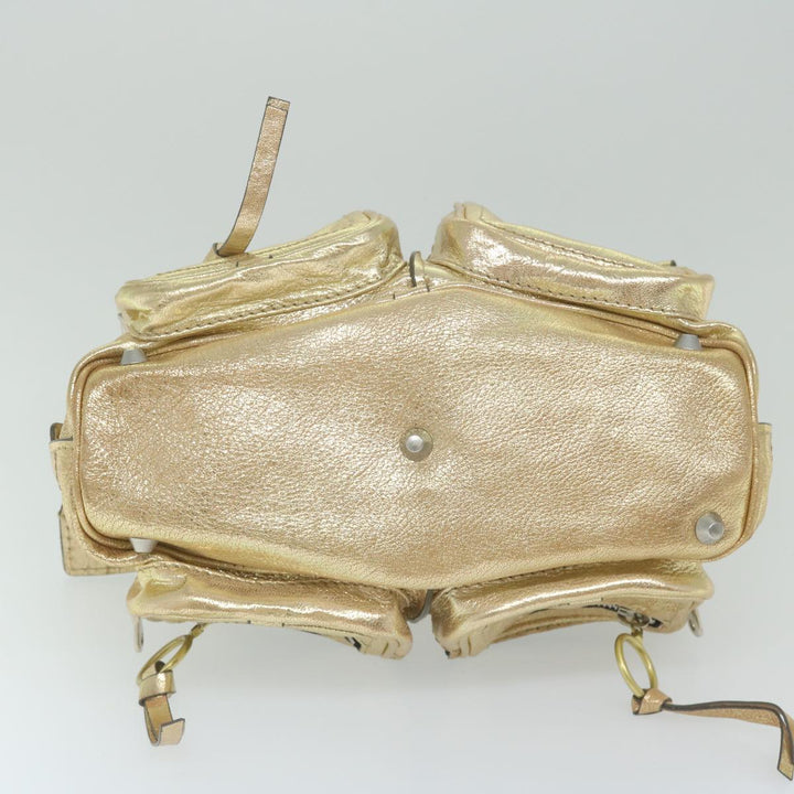 Chloe Shoulder Bag Leather Gold Tone uy155