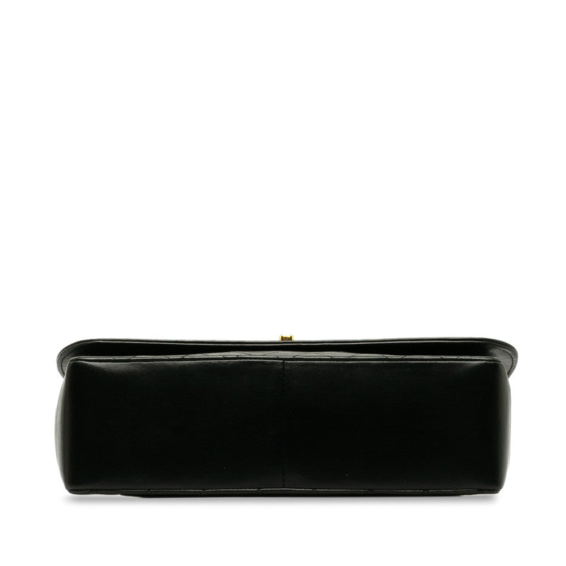 Top Quality Chanel Vintage Matlasse Chain Shoulder Bag Black Lambskin
