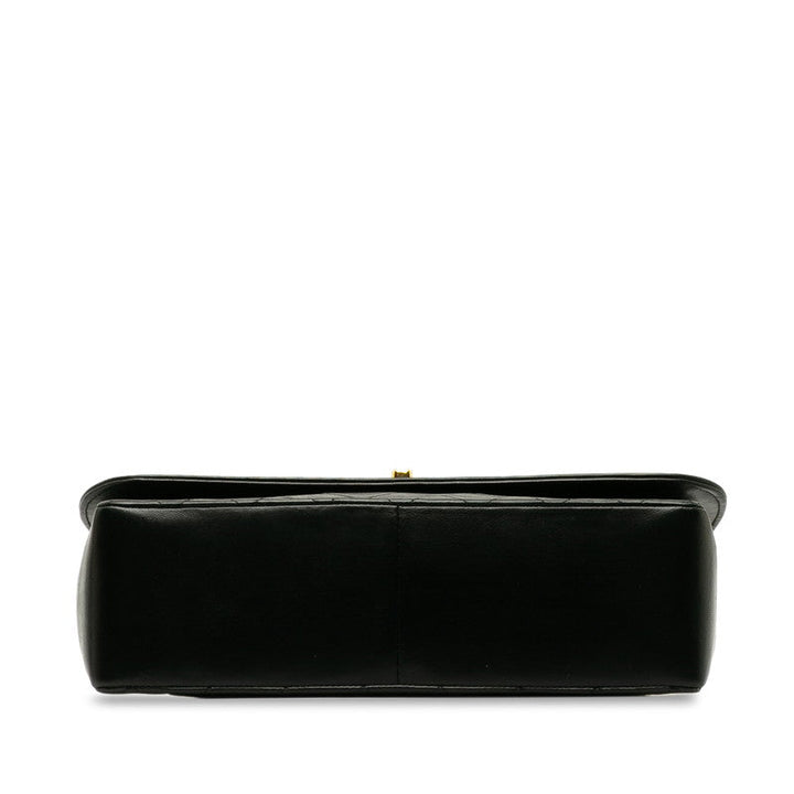 Top Quality Chanel Vintage Matlasse Chain Shoulder Bag Black Lambskin