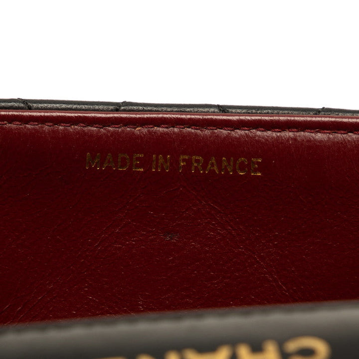 Top Quality Chanel Vintage Matlasse Chain Shoulder Bag Black Lambskin
