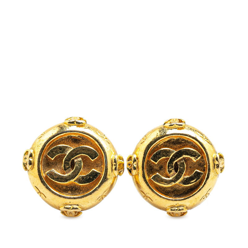 Top Quality Chanel Vintage Coco Mark Round Earrings