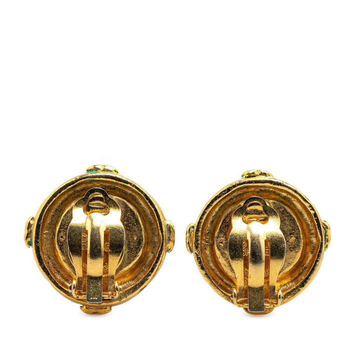 Top Quality Chanel Vintage Coco Mark Round Earrings