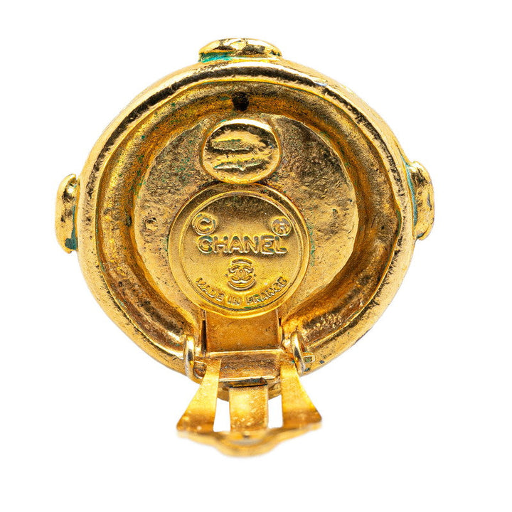 Top Quality Chanel Vintage Coco Mark Round Earrings