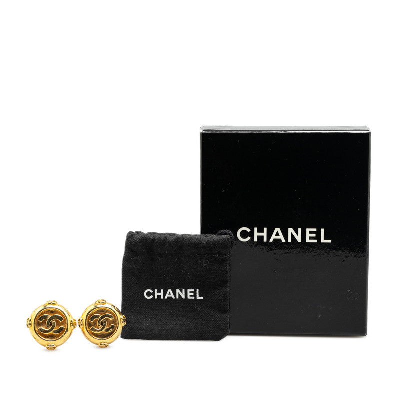 Top Quality Chanel Vintage Coco Mark Round Earrings