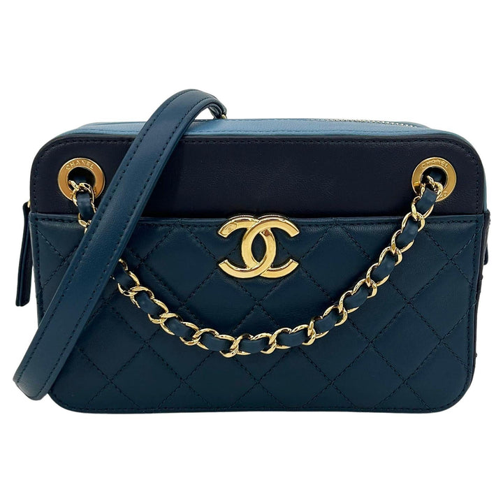 Chanel Blue Color Block Camera Case NWT