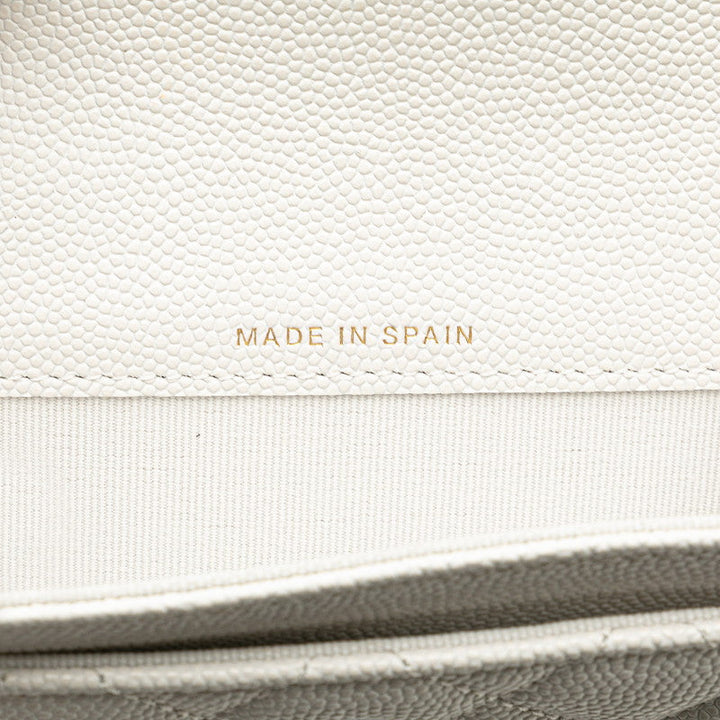 Top Quality Chanel Caviar Card Coin Case White