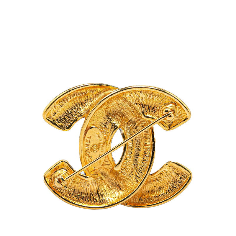 Top Quality Chanel Vintage Coco Mark Matelasse Brooch Gold