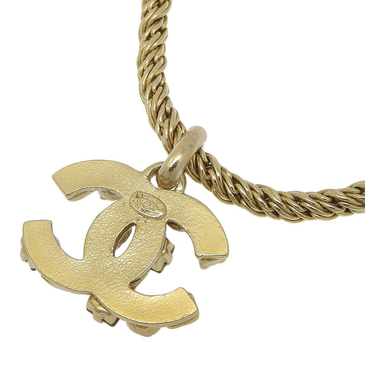Top Quality Chanel Gripoix Necklace Gold Plated Rhinestones