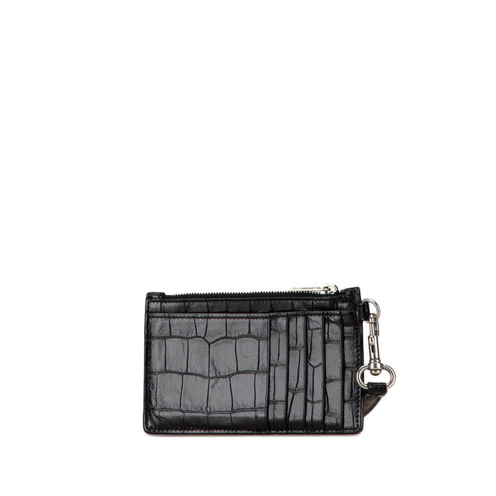 Top Quality Balenciaga Croc Embossed Leather Card Case