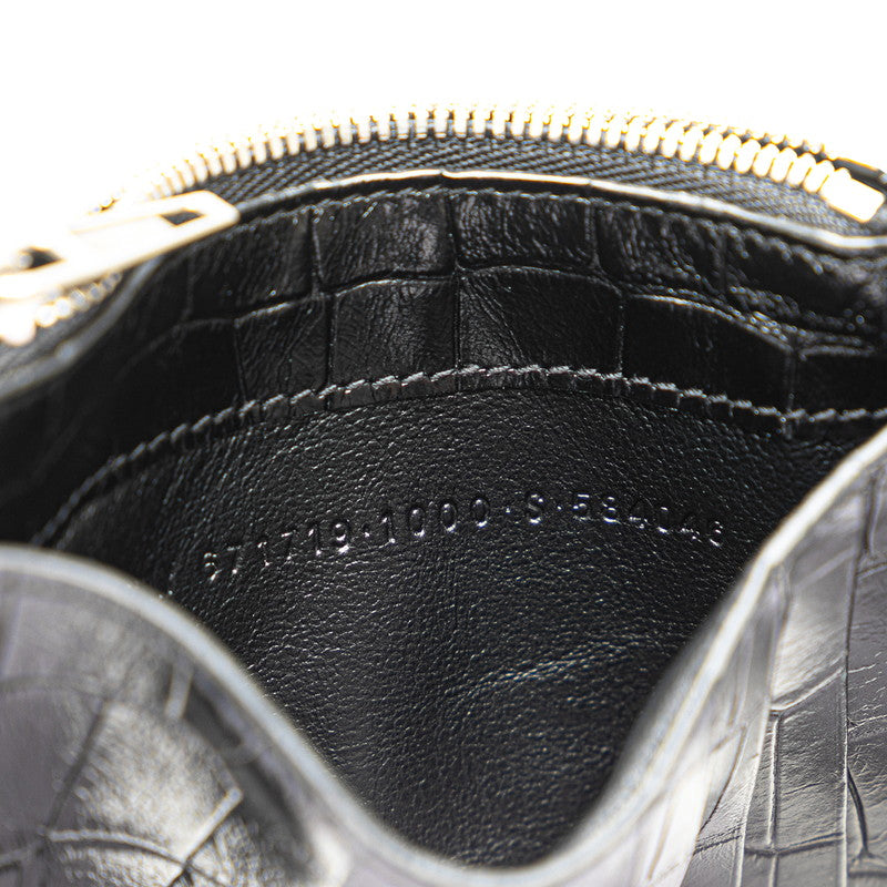Top Quality Balenciaga Croc Embossed Leather Card Case
