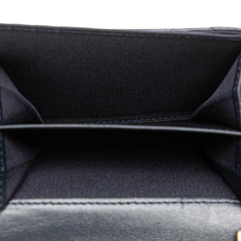 Top Quality Chanel Matelasse Lambskin Chain Wallet Navy