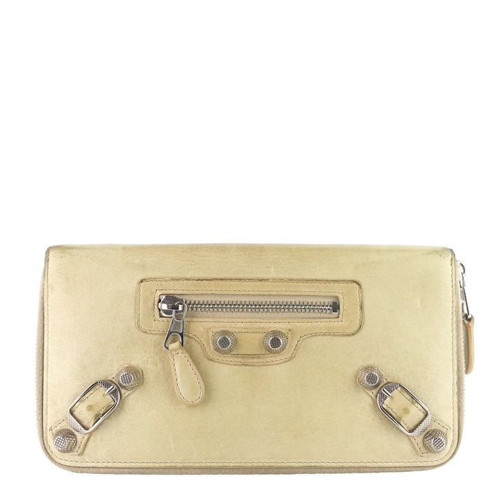 Top Quality Balenciaga Long Zipper Agneau Leather Wallet