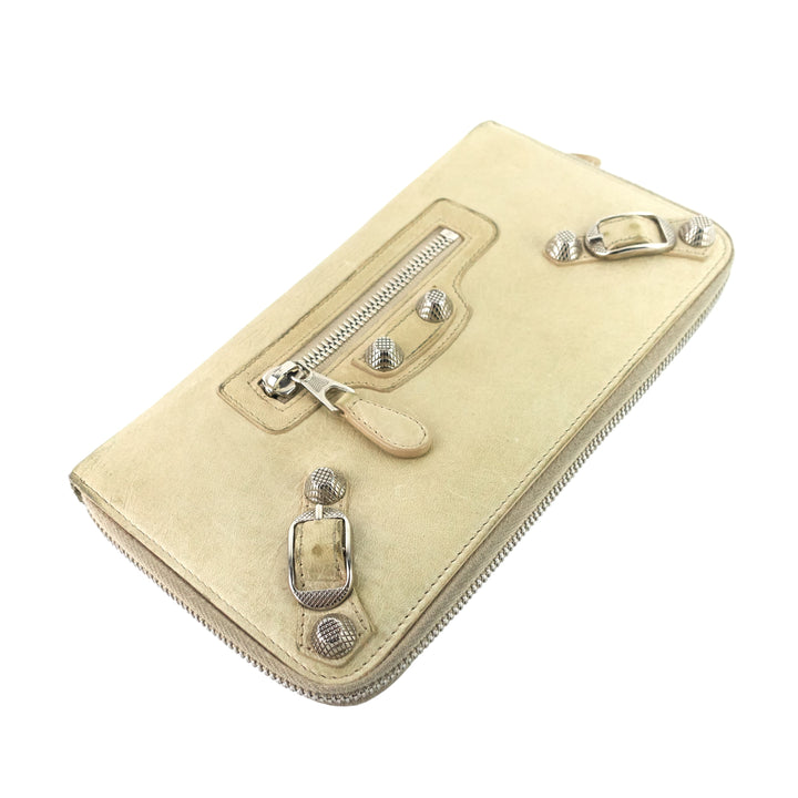 Top Quality Balenciaga Long Zipper Agneau Leather Wallet
