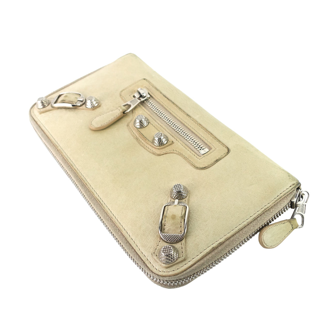 Top Quality Balenciaga Long Zipper Agneau Leather Wallet
