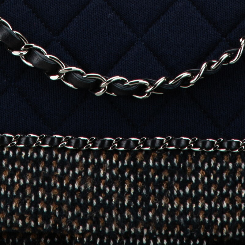 Top Quality Chanel Cotton Tweed Chain Shoulder Bag
