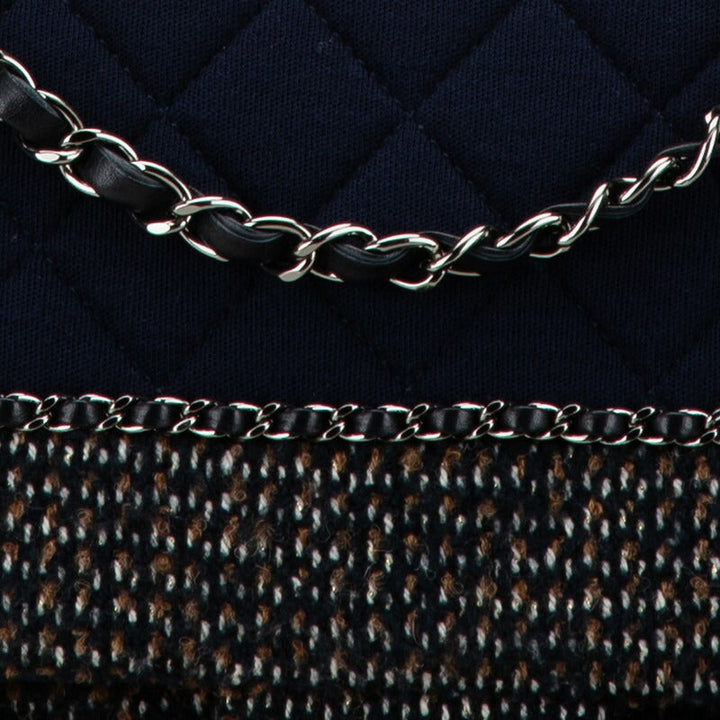 Top Quality Chanel Cotton Tweed Chain Shoulder Bag