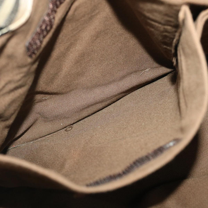 Burberry Nova Check Blue Label Tote Bag Canvas Beige Auth yb078